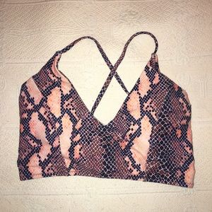 snakeskin bikini top